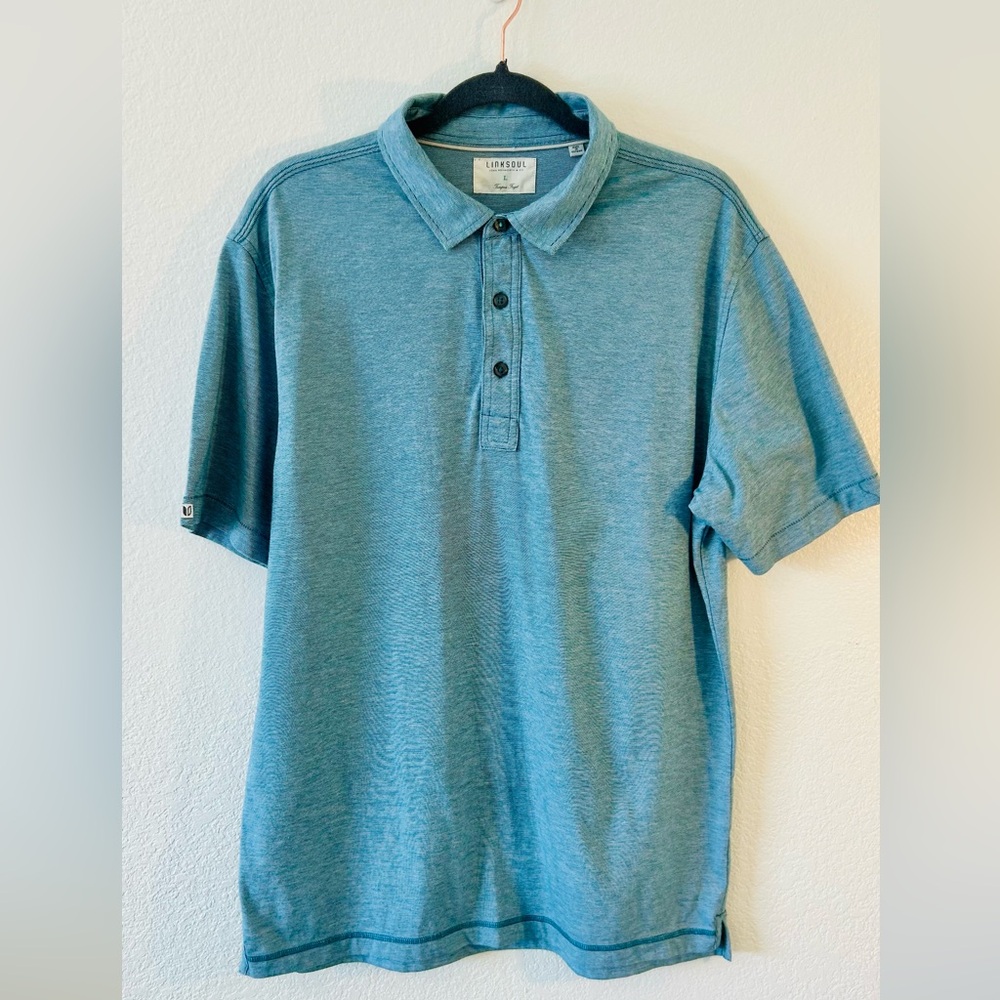 Linksoul John Ashworth‎ & Co Tempus Fugit Sage/Gray Polo SZ Large